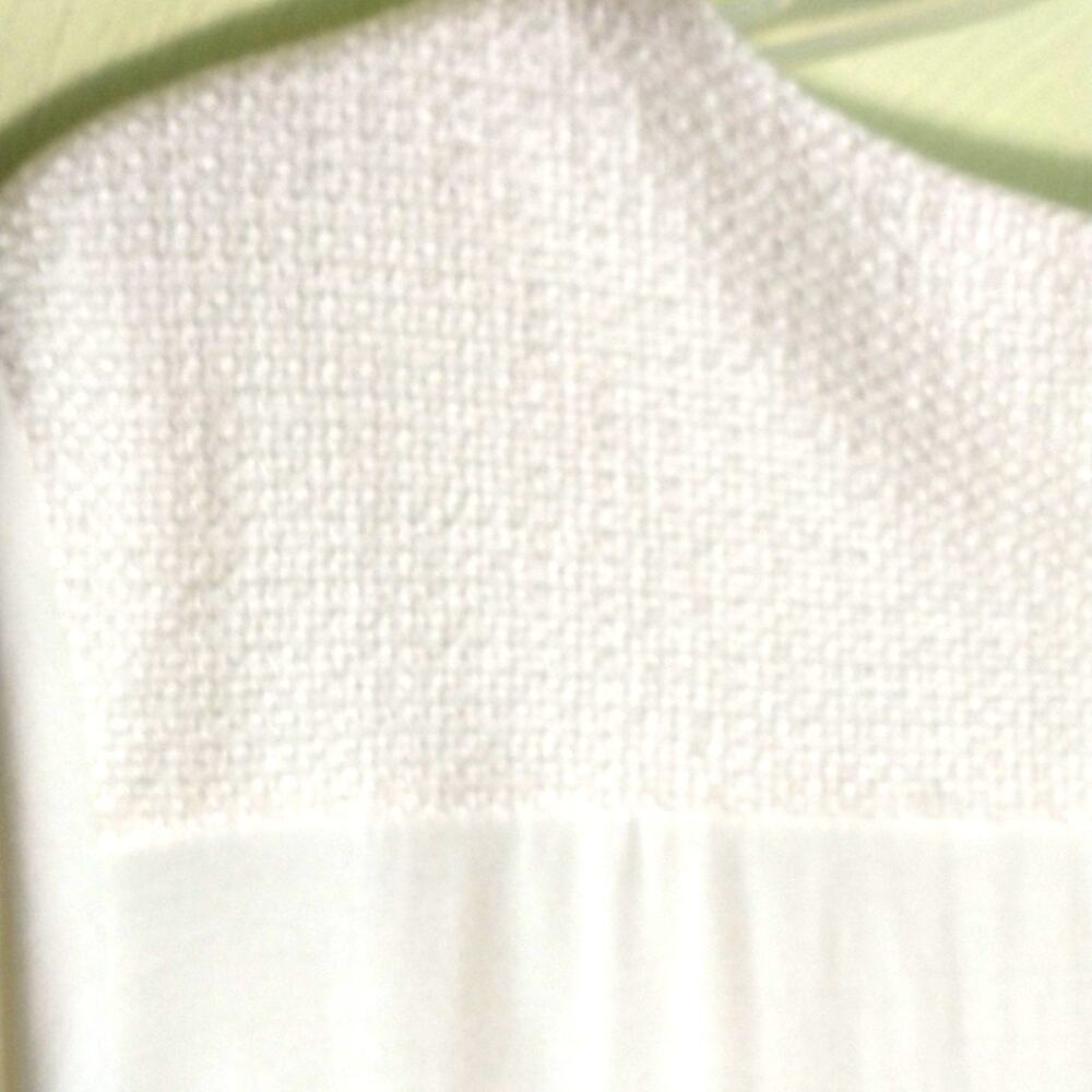 Adrianna Papell Top Women's Size XL White Knit 3/4 Sleeve Sharkbite Hem pullover - Picture 4 of 13